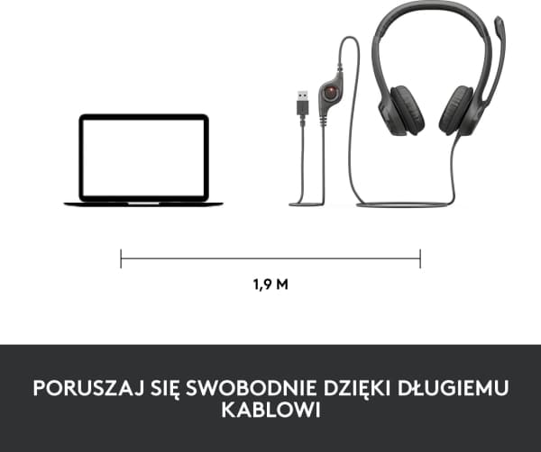 Logitech Brio 300 Graphite Webcam (960-001436) + H390 (981-000406)