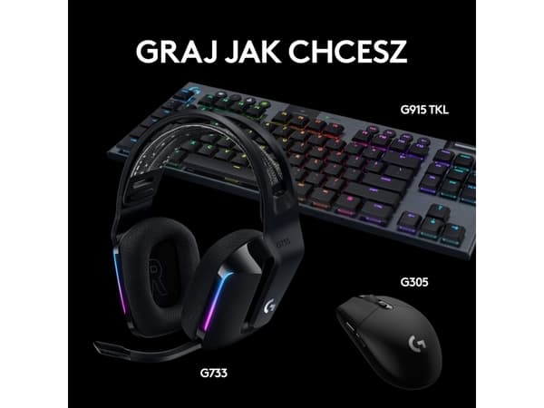 Logitech G213 Prodigy Keyboard (920-008093) + G733 Lightspeed sort (981-000864)