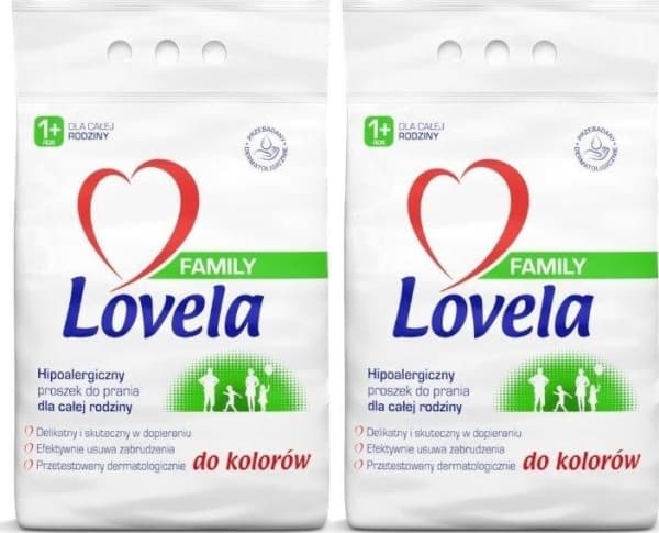 Lovela 2x Kolor Prania Ubranek 2.1kg