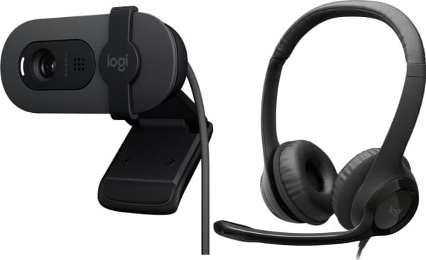 Logitech Brio 100 webbikamera (960-001585) + H390 (981-000406)