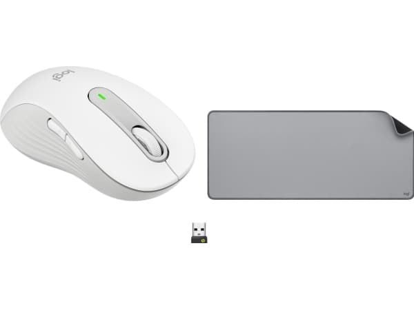 Mysz Logitech M650 L Biało-szary vänster (910-006240) + Studio Series - MID GREY (956-000052)