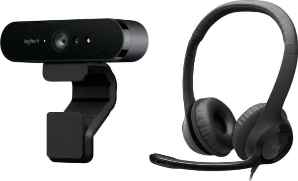 Kamera internetowa Logitech Brio Ultra HD Pro Business (960-001106) + H390 (981-000406)