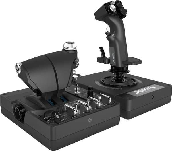 Logitech G Saitek Farm Sim Controller-ratt (945-000062) + G X56 Hotas (945-000059)