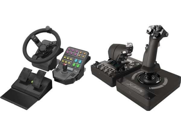 Logitech G Saitek Farm Sim Controller-ratt (945-000062) + G X56 Hotas (945-000059)