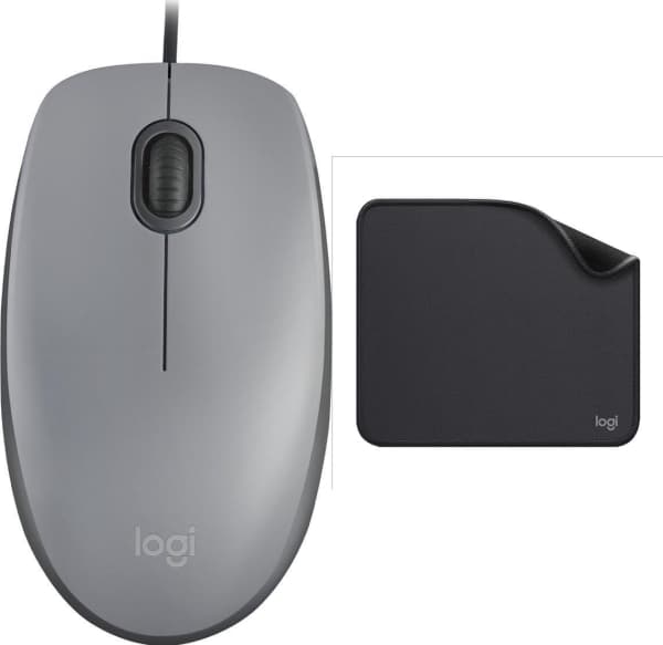 Logitech Logitech Logitech Mouse Corded M110 Quiet, harmaa, EMEA + Studio Series - GRAPHITE (956-000049)