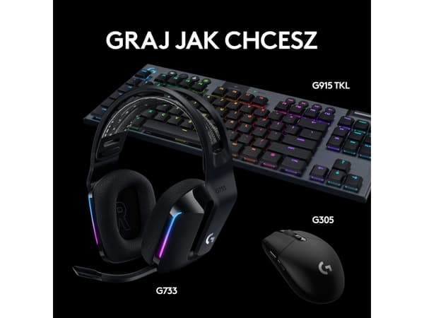 Logitech G713 Tactile Keyboard (920-010422) + G733 Lightspeed sort (981-000864)