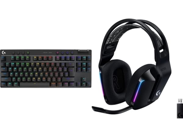 Logitech PRO X TKL Lightspeed GX Brown Keyboard (920-012136) + G733 Lightspeed sort (981-000864)