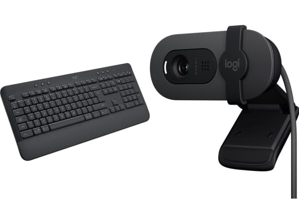 Logitech K650 Signature Keyboard (920-010945) + Brio 100 (960-001585)