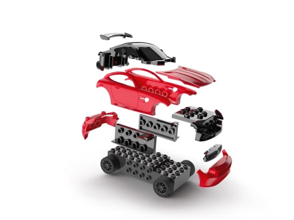 Revell - Build‘N Race-Chassis Mercedes-AMG GT R, raudonas, 1/43, 23154