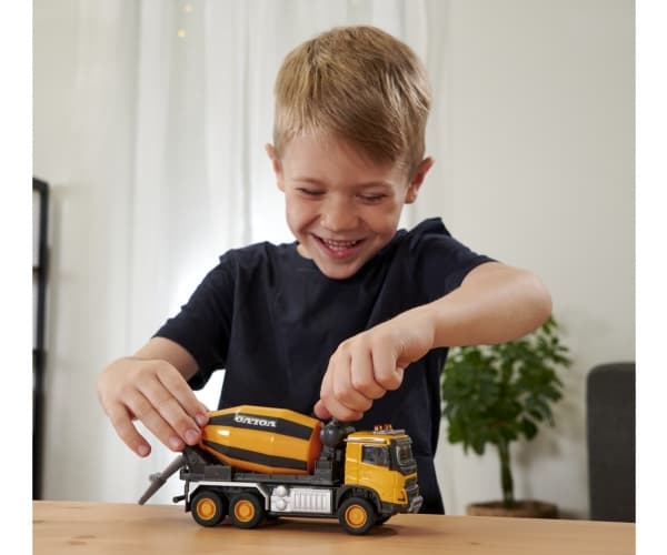 Majorette Volvo Truck Cement Mixer, Betongblandarlastbil, 3 År, AAA, Metall, Plast, Svart, Gul
