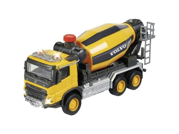 Majorette Volvo Truck Cement Mixer, Betongblandarlastbil, 3 År, AAA, Metall, Plast, Svart, Gul