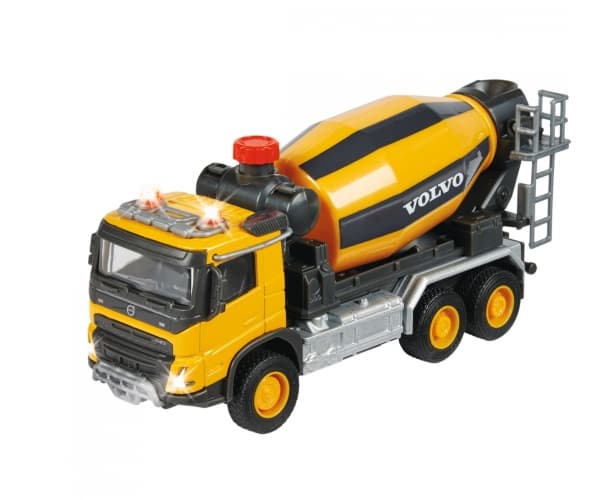 Majorette Volvo Truck Cement Mixer, Betongblandarlastbil, 3 År, AAA, Metall, Plast, Svart, Gul