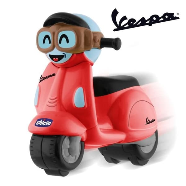 Mini Vespa Primavera Röd - CHICCO - Retrofriktionsfordon - För barn från 3 år och uppåt