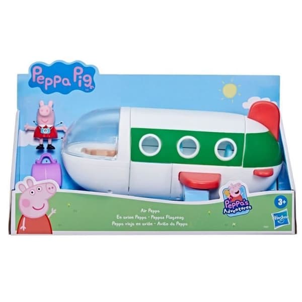 Peppa Pig’s plane – Peppa’s Adventures – med 1 Miss Rabbit statyett