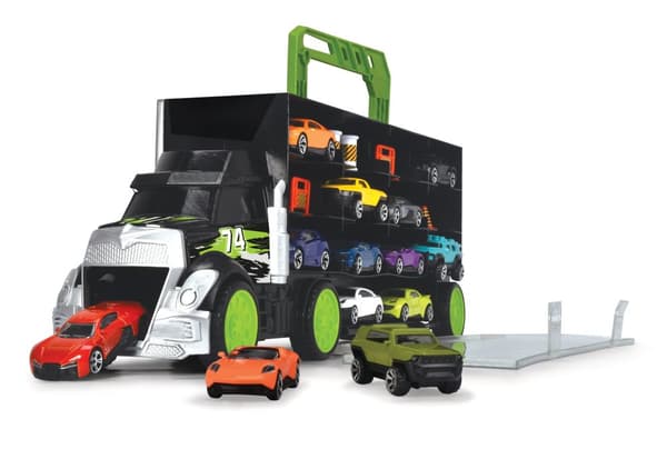Biltransport Förvaringsväska ink. 4 Fordon, Dickie Toys