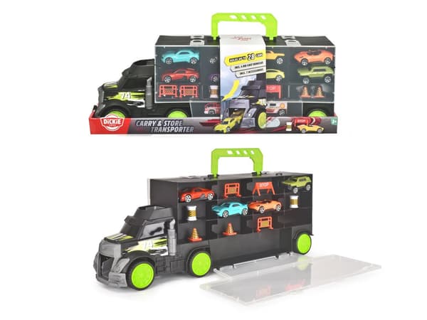 Biltransport Förvaringsväska ink. 4 Fordon, Dickie Toys