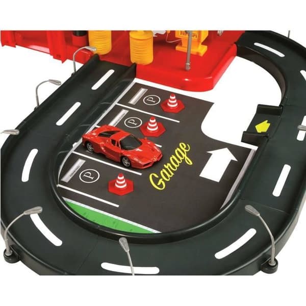 Ferrari Race&amp;Play garage 3 nivåer med 1 bil i skala 1/43 - BURAGO