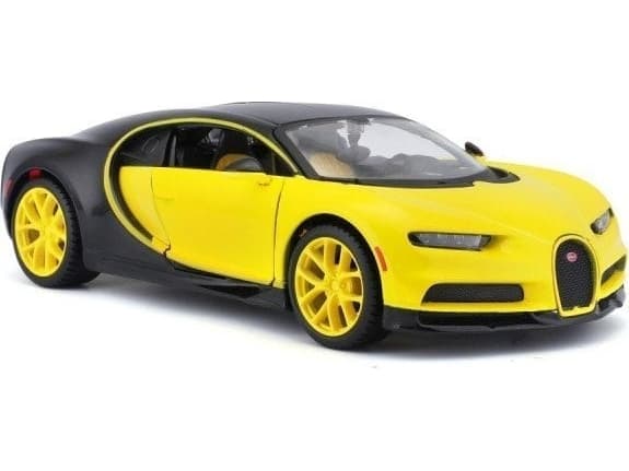 Maisto Kompositmodell Bugatti Chiron gul och svart 1/24
