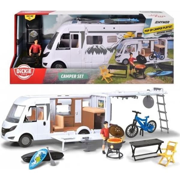 Leksak - Dickie Toys - Hymer husbil - Utfällbar - Inkluderade tillbehör - 30 cm