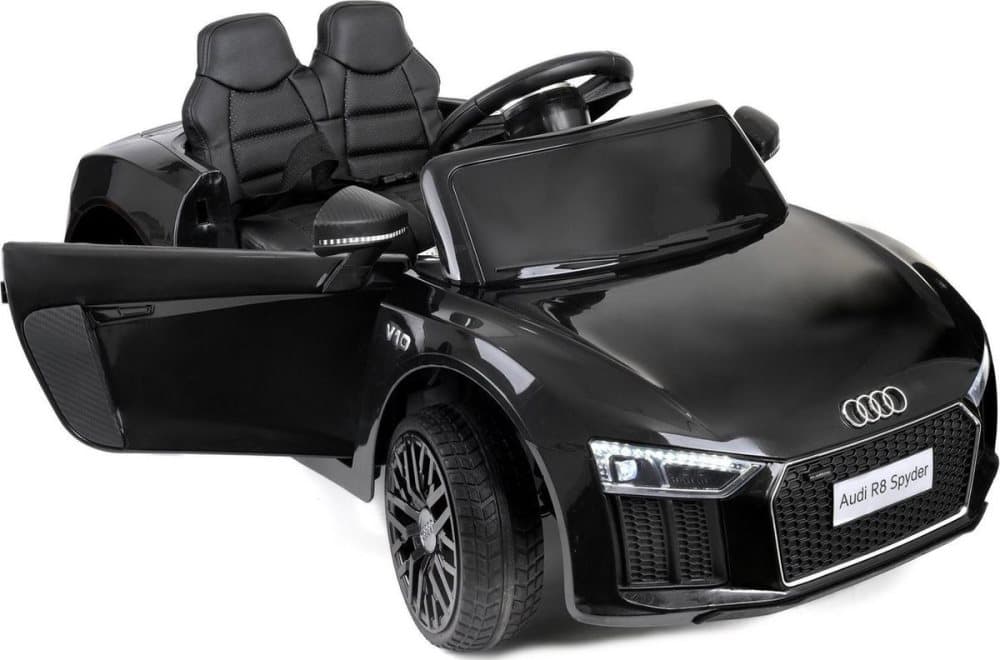 Audi R8 Spyder - barnvagn - svart - elstyrd - 3,6 km/h