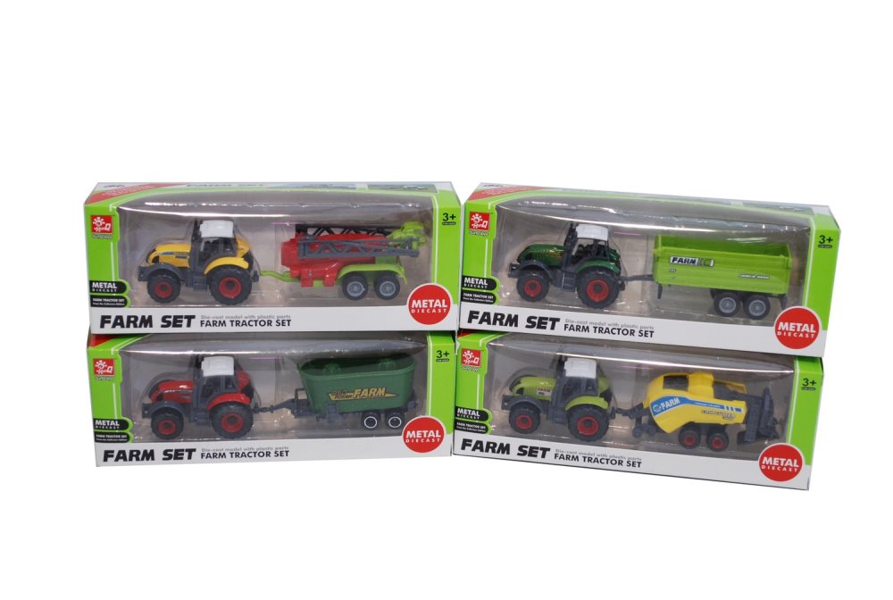 Traktor med Vagn, 16 cm - Alrico