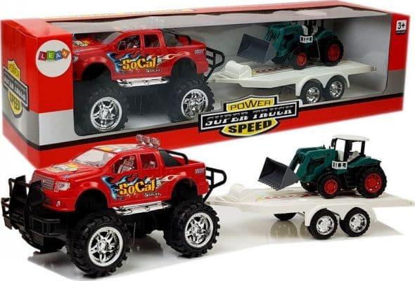 LEANToys A set of frictional drive vehicles, an off-road car with an excavator
