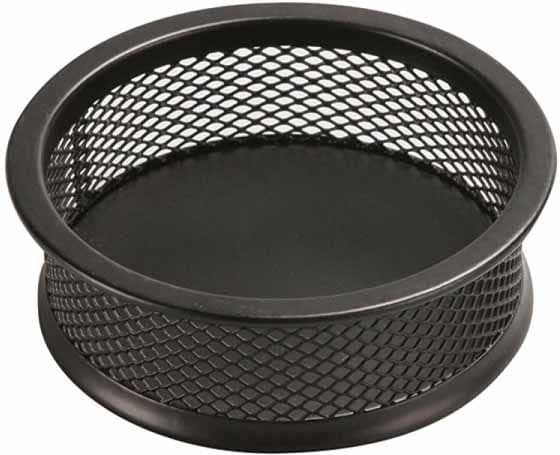 Q-Connect CONTAINER FOR CLIPS, Q-CONNECT, METAL, MESH, ROUND, W.32MM, MEDIUM 90MM, BLACK - shopping for companies. - KF15102