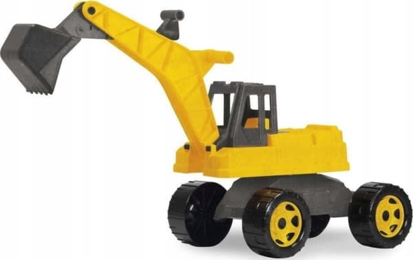 Lena GIGA TRUCKS SM02217, Grävmaskin, 3 År, Plast, Trä, Grå, Gul