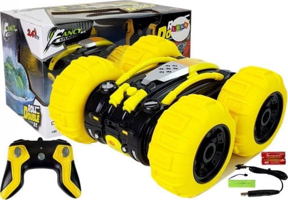 Lean Sport Amphibious kaksipuolinen kauko-ohjattava keltainen 1:24