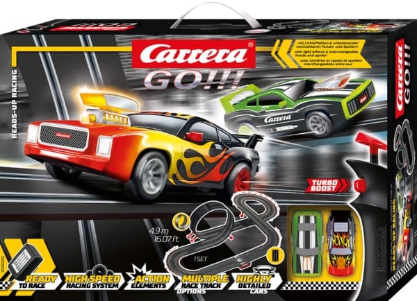 Carrera GO!!! Heads-Up Racing, Racingkjøretøy og banesett, 6 år, Flerfarget