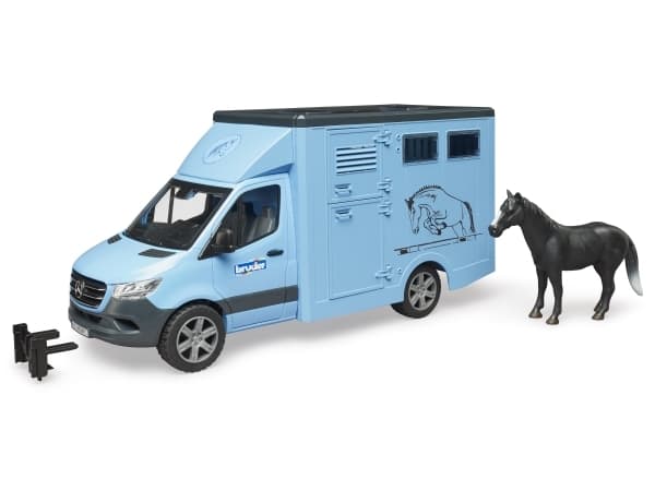 Bruder Mercedes-Benz Sprinter animal transport with horse toy
