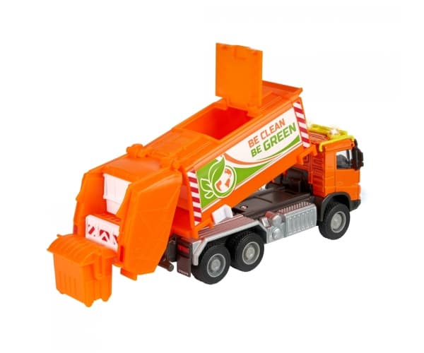 Majorette Volvo Truck Garbge Collector, Sopbil, 3 År, AAA, Metall, Plast, Svart, Orange, Gul