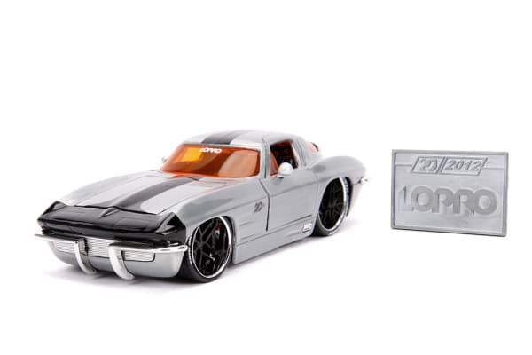 Jada Toys 253745006, Montert på forhånd, Klassisk bil, 1:24, Chevrolet Corvette 1963, Alle kjønn, Metallisk