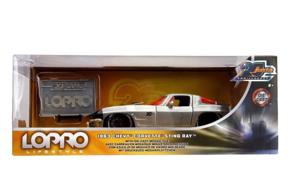 Jada Toys 253745006, Montert på forhånd, Klassisk bil, 1:24, Chevrolet Corvette 1963, Alle kjønn, Metallisk