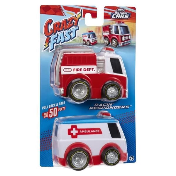 Little Tikes - Crazy Fast Pull Back Car 2-Pack - Rescue Cars