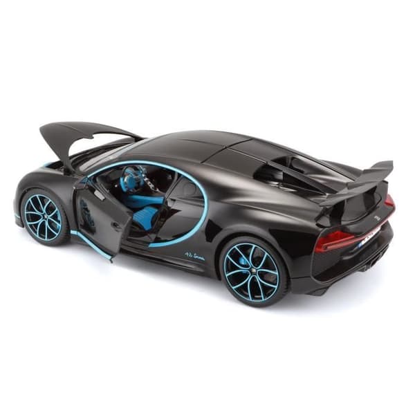 Samlarbil - BBURAGO - Svart Bugatti Chiron - Metall - 1/18:e
