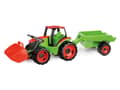 Miniatyrbilde 3 av 3: Lena leketraktor med frontlaster og tilhenger