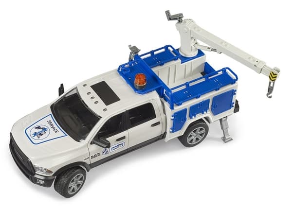 BRUDER RAM 2500 Service Truck, Kjøretøy, 4 år, Akrylonitril-butadien-styren (ABS), Sort, Blå, Hvit