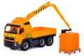 Miniatyrbillede 7 af 8: POLESIE Lastbil med kran+klodser på palle 450x190x250mm