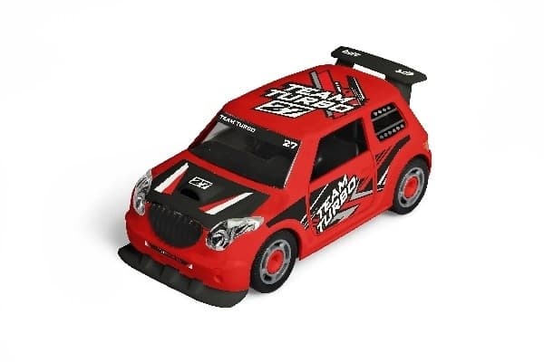 1:20 JUNIOR KIT Pull Back Rallye-bil, rød