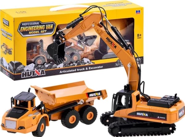 Jokomisiada metallgrävmaskin + dumper modeller ZA3910