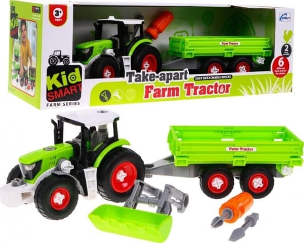 Ramiz avtakbar traktor med tilhengerleke for barn