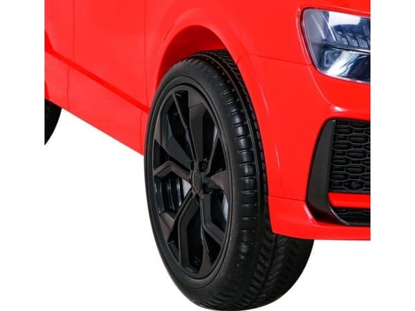 Audi RS Q8 Akkuauto punainen + kaukosäädin + hidas käynnistys + EVA + LED + MP3 USB
