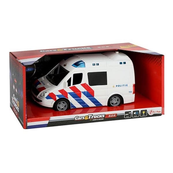 Toi-Toys Biler & Lastbiler Politibus + Lys og Lyd