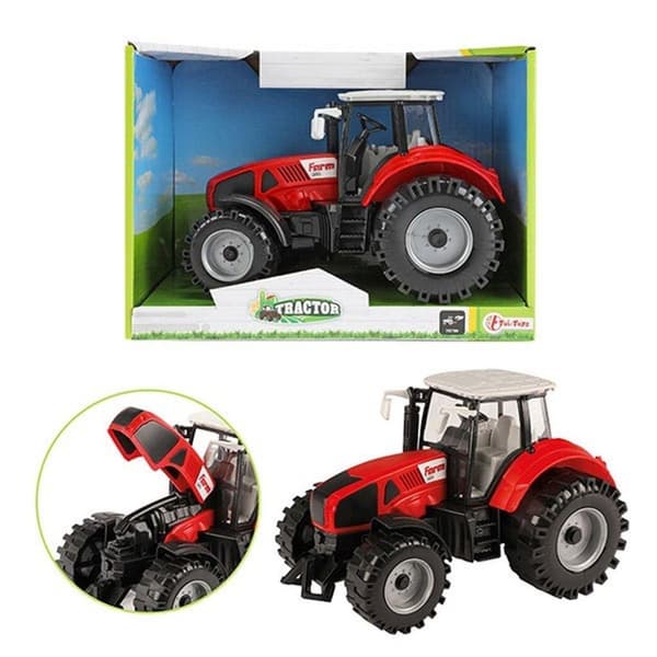 Traktor Traktor med friktion 19 cm Rød/Sort