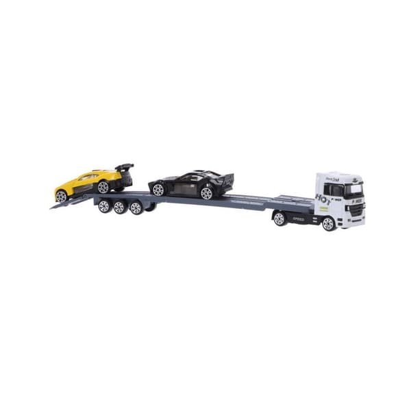 Die-Cast Transporter + 2 erilaista ajoneuvoa