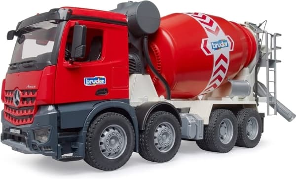 BRUDER MB Arocs Betonmisch LKW, Betongblandebil, 4 år, Akrylonitril-butadien-styren (ABS), Plast, Rød, Hvit