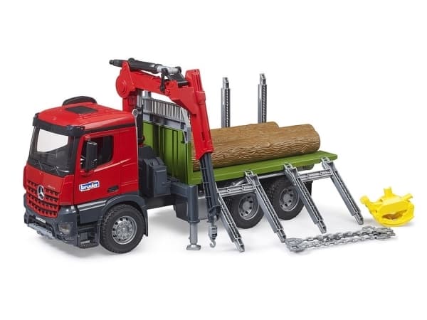 Brother - MB Arocs tømmertransportbil med lastekran, grip + 3 stokker