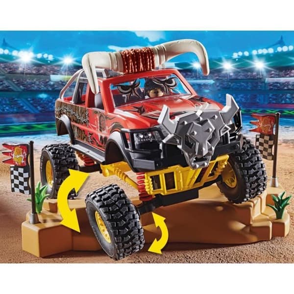 PLAYMOBIL - 70549 - 4x4 Stunt Show Bull - Blå - Blandat - 970g