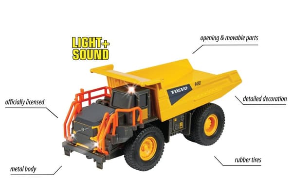Majorette Volvo Dumper med lyd og lys